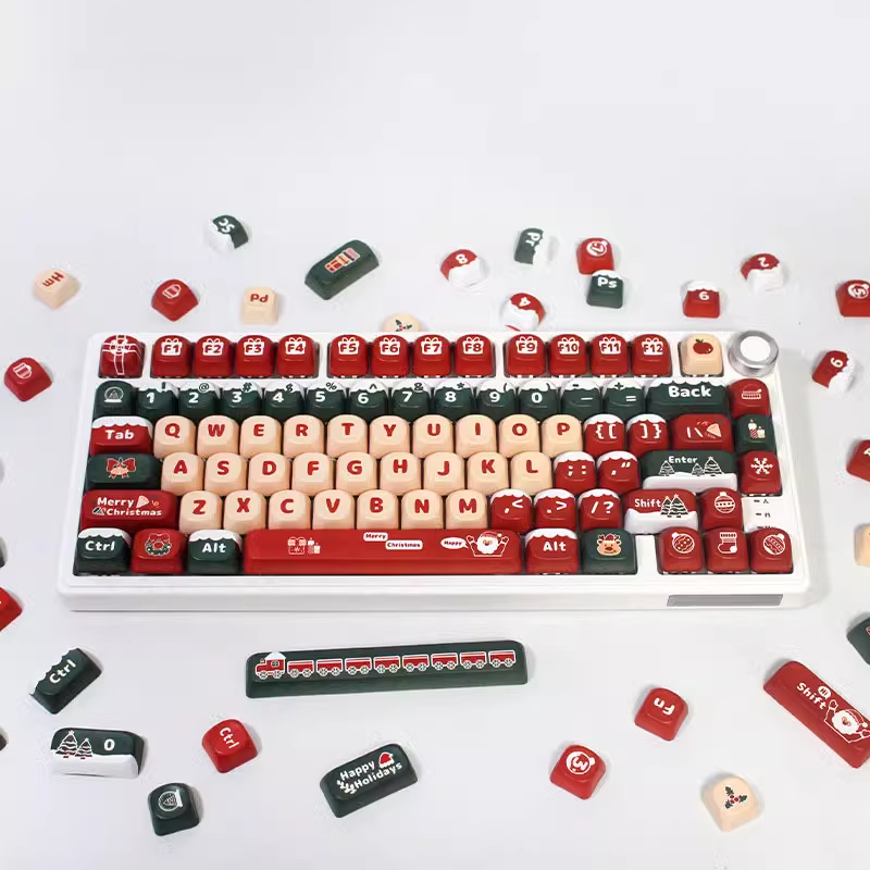 Aihey Studio's 130-Key Christmas-Themed MOA Profile PBT Keycap Set