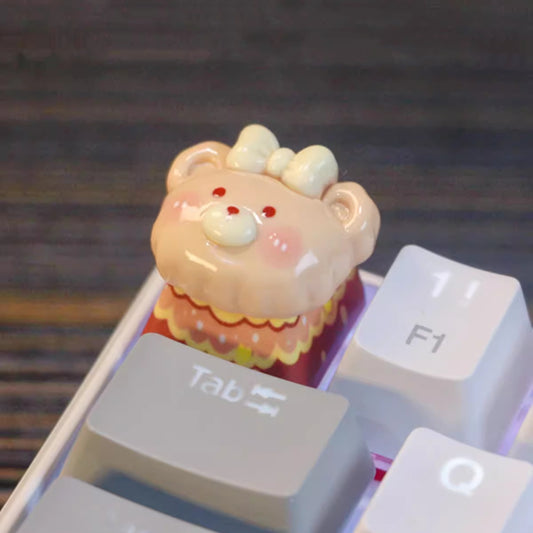 Adorable Light Brown Bear Custom Artisan Keycap