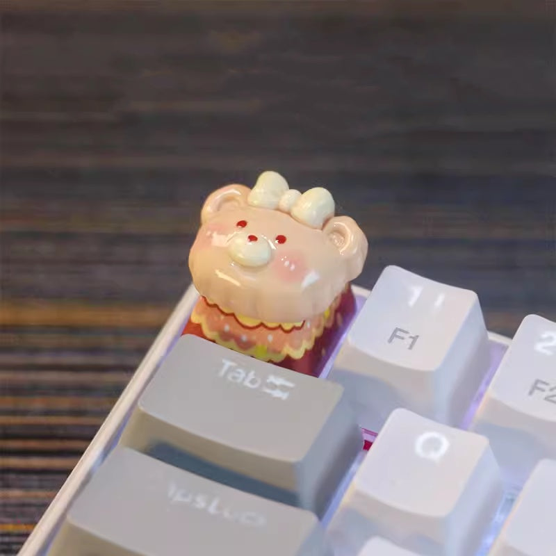 Adorable Light Brown Bear Custom Artisan Keycap