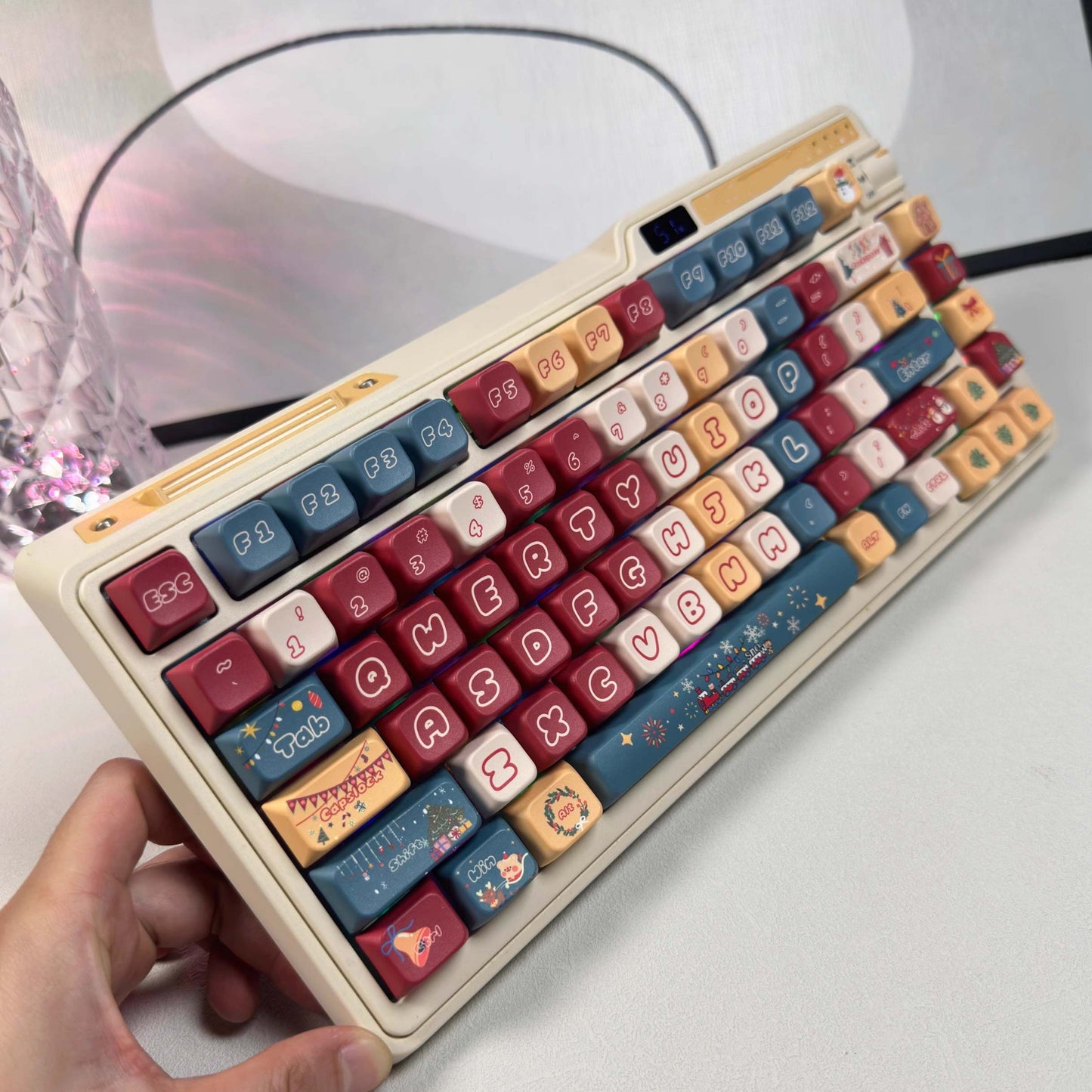 Aihey Studio's 126-Key Christmas Custom Keycap Set – Perfect for Mechanical Keyboards