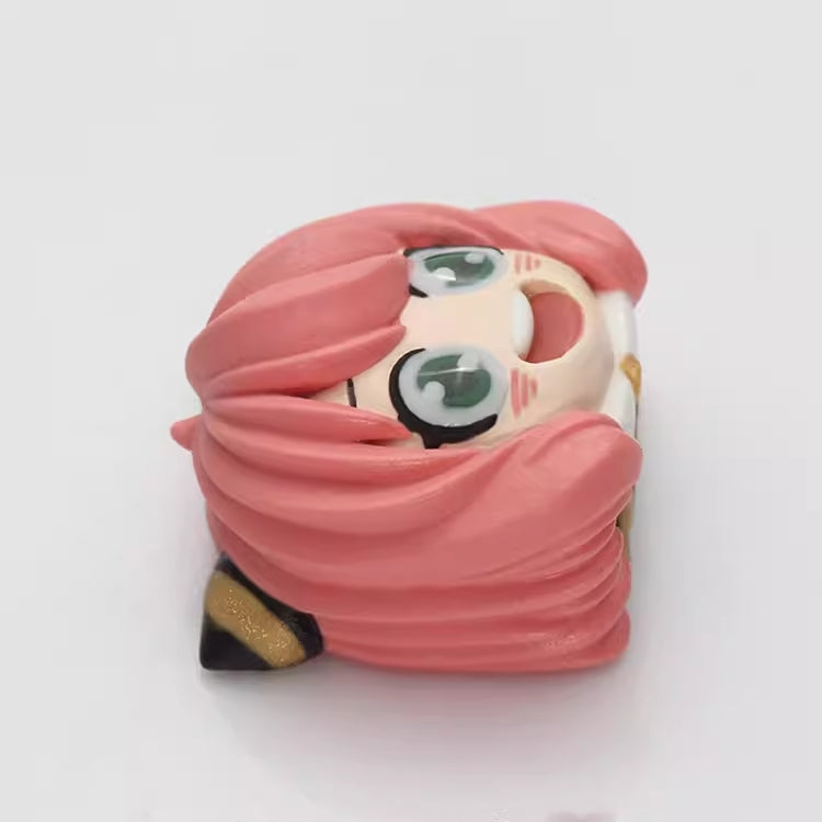 Anya Forger Artisan keycap SPY x FAMILY Cute pink 3D keycap Adorable pink 3D Anya Forger artisan keycap from SPY x FAMILY, a fun and stylish addition to any mechanical keyboard.