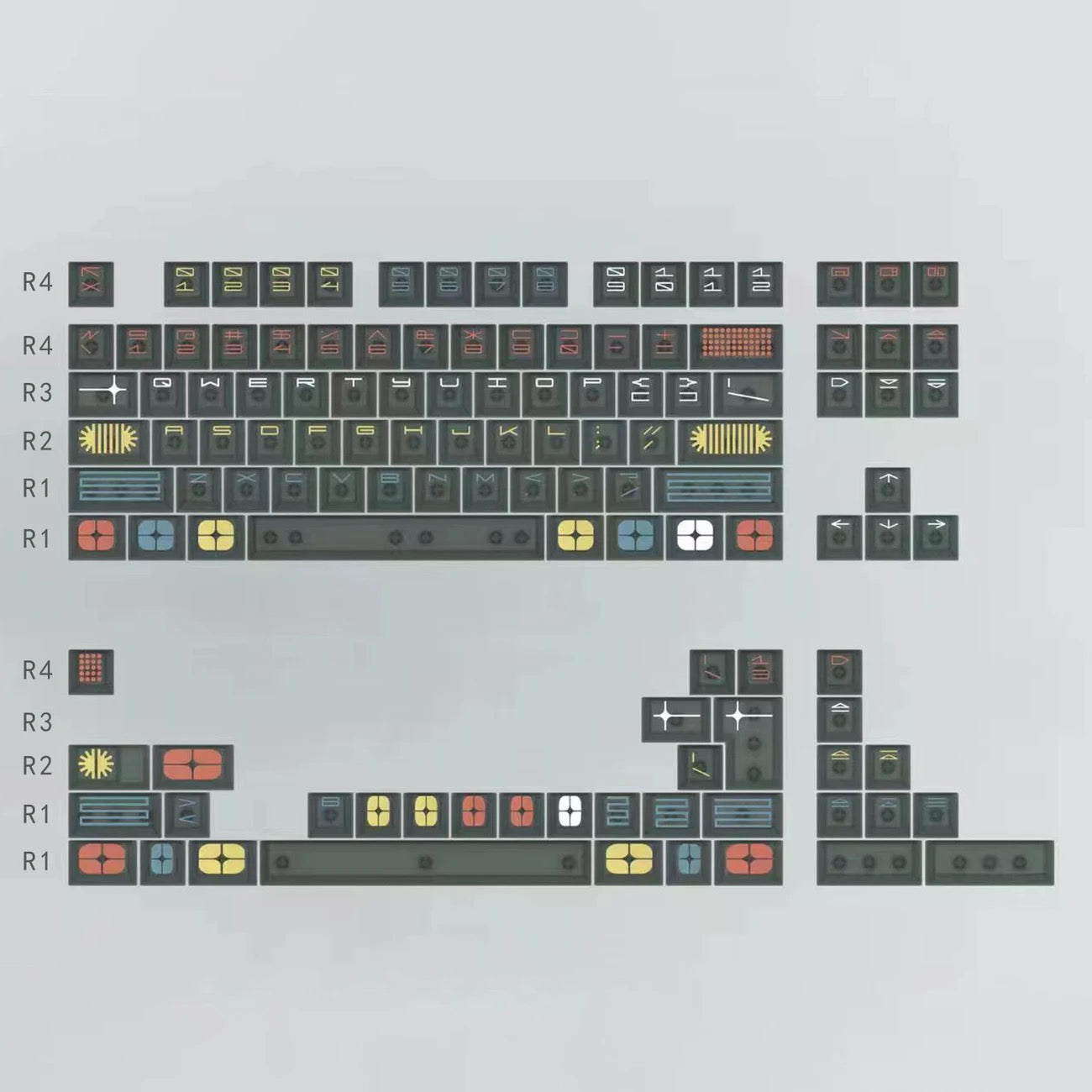 Black Foggy Translucent Keycap Set