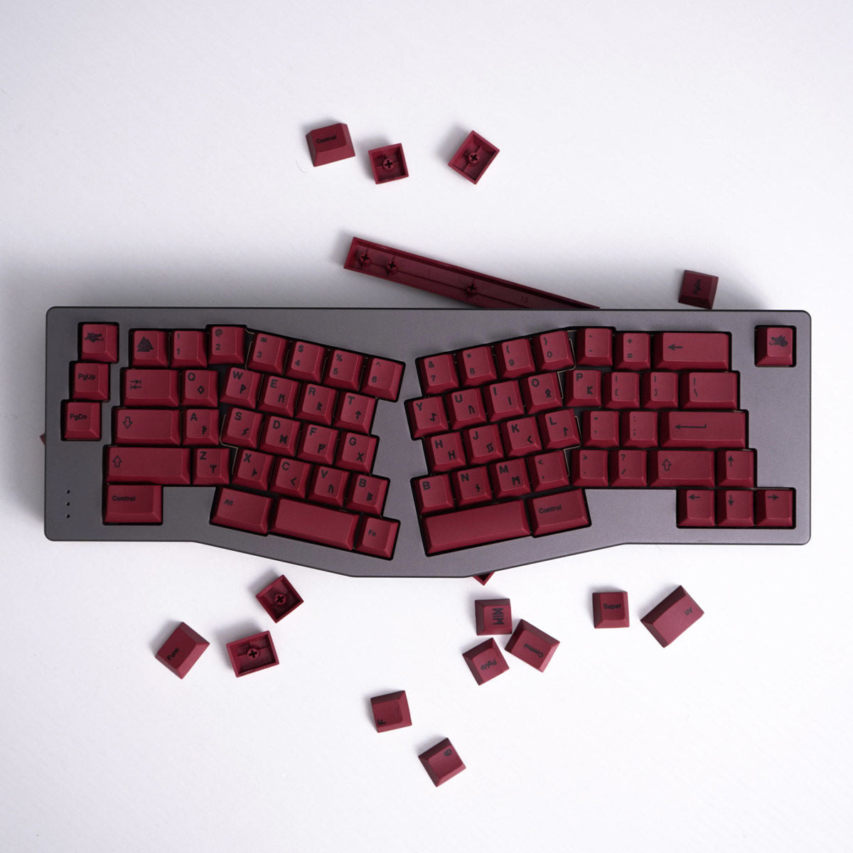 Black Legend Blood Ritual Keycap Set Dark Red Black Theme