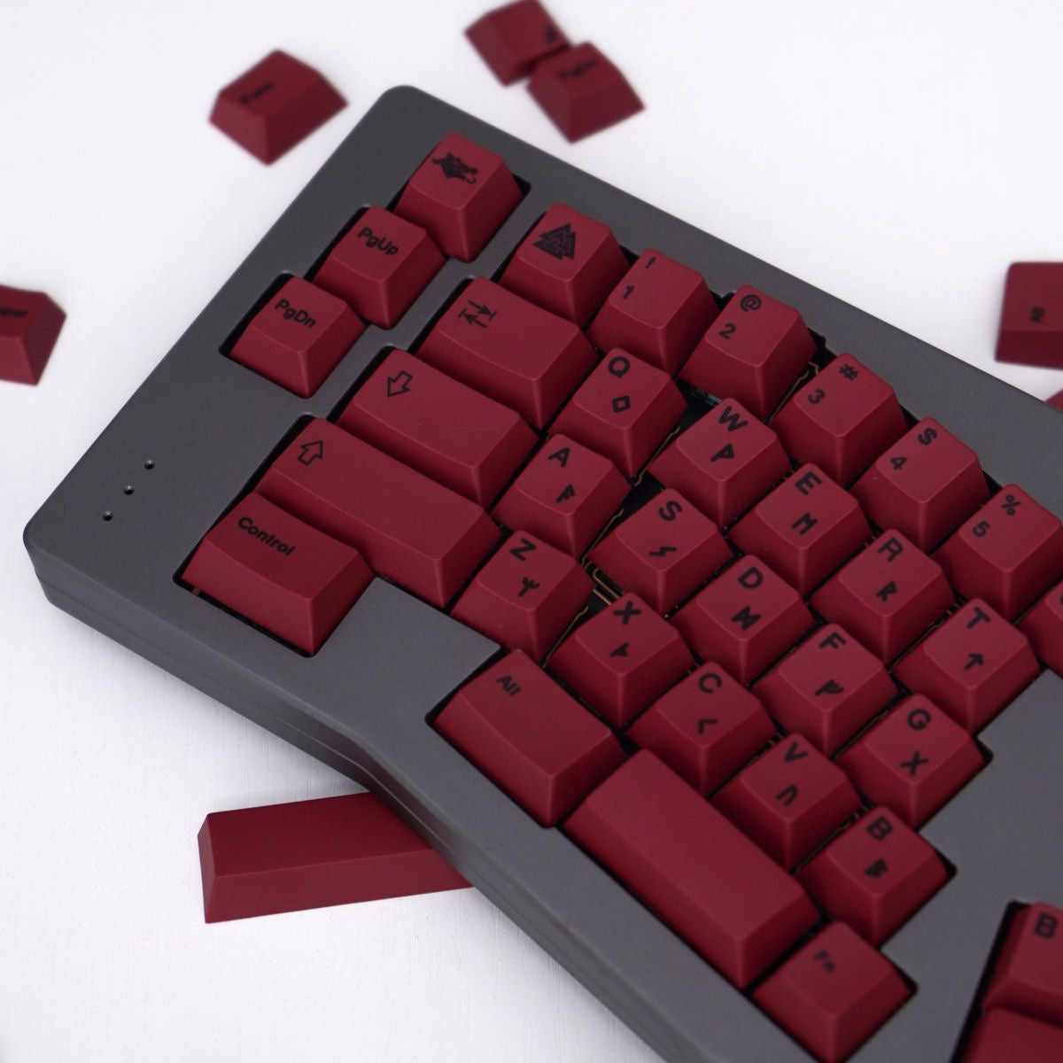 Black Legend Blood Ritual Keycap Set Dark Red Black Theme