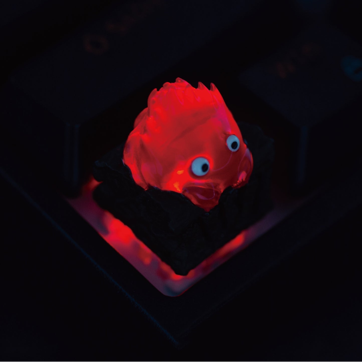 Calcifer Artisan Keycap - Howl's Moving Castle Custom Translucent Keycaps