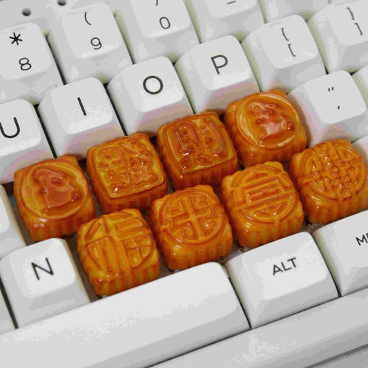 Chinese Traditional Mooncake Pastry Keycaps Artisan Keycaps