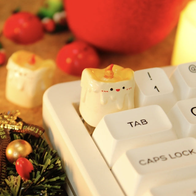 Introducing the Christmas Candle Model Keycap – a miniature masterpiece that brings the festive glow to your keyboard. Carefully sculpted in the shape of a holiday candle, this artisan keycap adds a touch of seasonal magic to each keystroke. Elevate your keyboard aesthetics with the charm of a Christmas candle, symbolizing warmth and joy. Upgrade your keyboard for the holidays and let the Christmas Candle Model Keycap light up your typing experience with festive cheer.