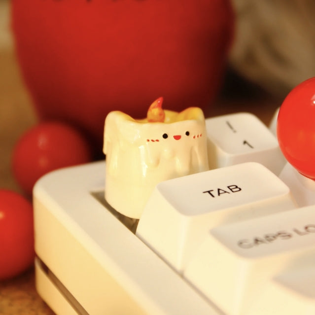 Introducing the Christmas Candle Model Keycap – a miniature masterpiece that brings the festive glow to your keyboard. Carefully sculpted in the shape of a holiday candle, this artisan keycap adds a touch of seasonal magic to each keystroke. Elevate your keyboard aesthetics with the charm of a Christmas candle, symbolizing warmth and joy. Upgrade your keyboard for the holidays and let the Christmas Candle Model Keycap light up your typing experience with festive cheer.