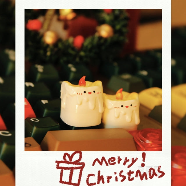 Introducing the Christmas Candle Model Keycap – a miniature masterpiece that brings the festive glow to your keyboard. Carefully sculpted in the shape of a holiday candle, this artisan keycap adds a touch of seasonal magic to each keystroke. Elevate your keyboard aesthetics with the charm of a Christmas candle, symbolizing warmth and joy. Upgrade your keyboard for the holidays and let the Christmas Candle Model Keycap light up your typing experience with festive cheer.
