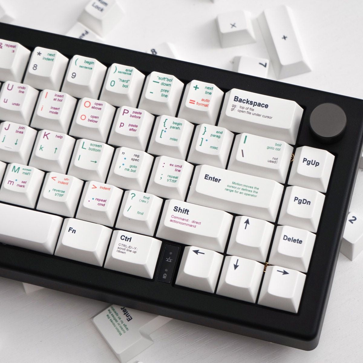 Code Keycap Set Clean White Programmer Design Keycaps
