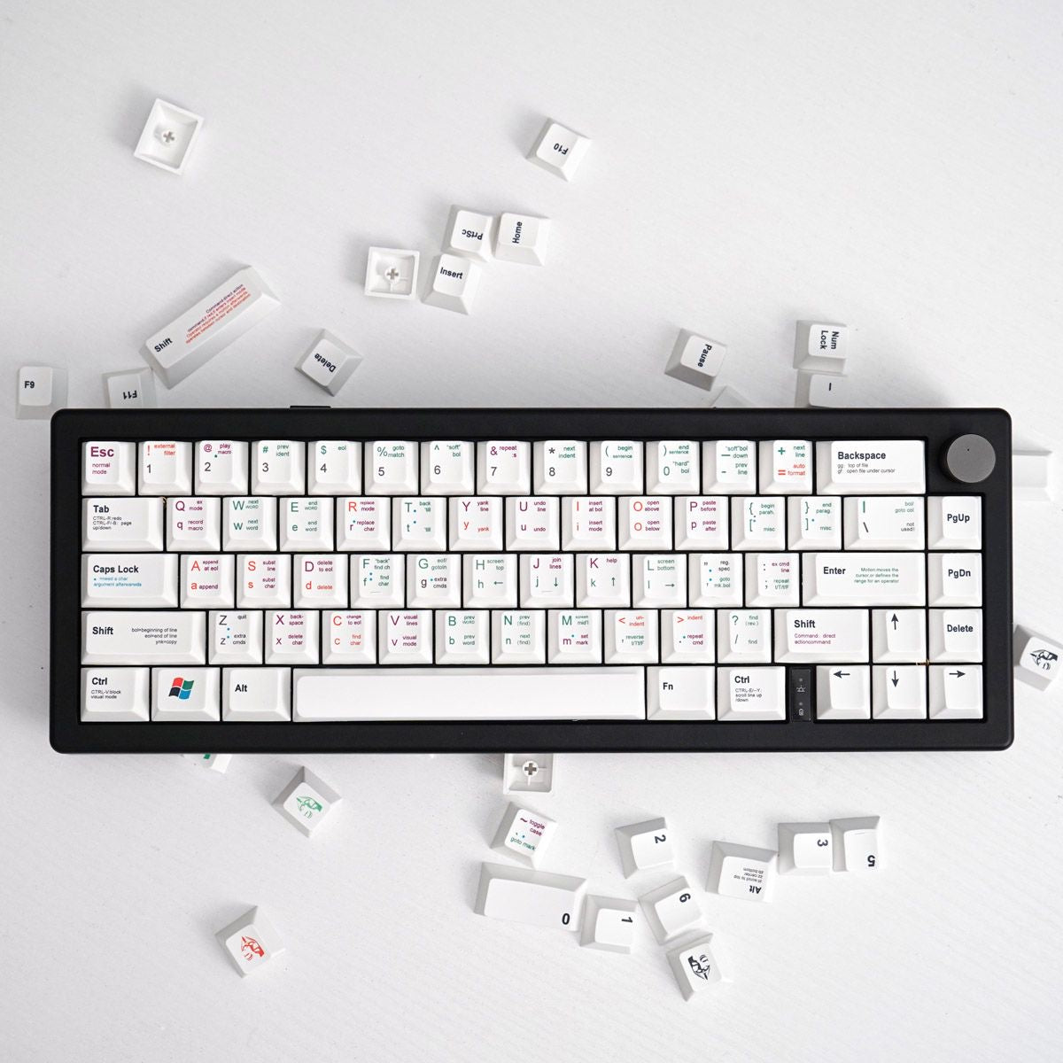 Code Keycap Set Clean White Programmer Design Keycaps