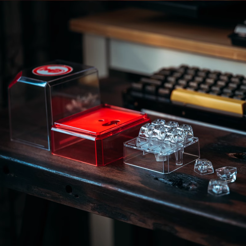 "Dive into a realm of sophistication with our Transparent Keycaps – uniquely crafted with the texture of ice. These Artisan Keycaps are more than mere keys; they are a statement of individuality and craftsmanship. The crystal-clear design adds a touch of elegance to your keyboard, while the ice-textured finish provides a distinctive and cool aesthetic. Elevate your typing experience with the avant-garde appeal of these Transparent Keycaps – a perfect blend of style and functionality.