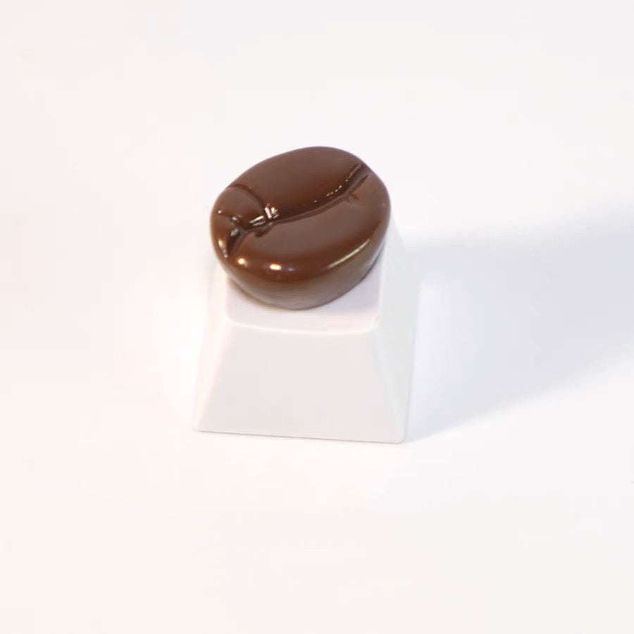 Custom Coffee Bean Artisan Keycaps | Handmade Keycaps for Unique Coffee-Themed Keyboard Setup