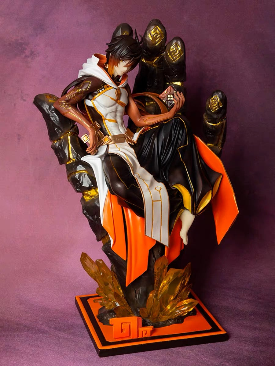 Zhongli Figure Genshin Impact Zhongli Figurines Zhongli SculptureElevate your Genshin Impact collection with the Zhongli Figure, a captivating representation of a character shrouded in mystery, whose role as the Geo Archon and interactions with "Childe" make him a fascinating addition to your collection. Zhongli's distinctive charm and unforgettable presence come to life in this meticulously crafted figure, offering an authentic Genshin Impact experience in a captivating form.