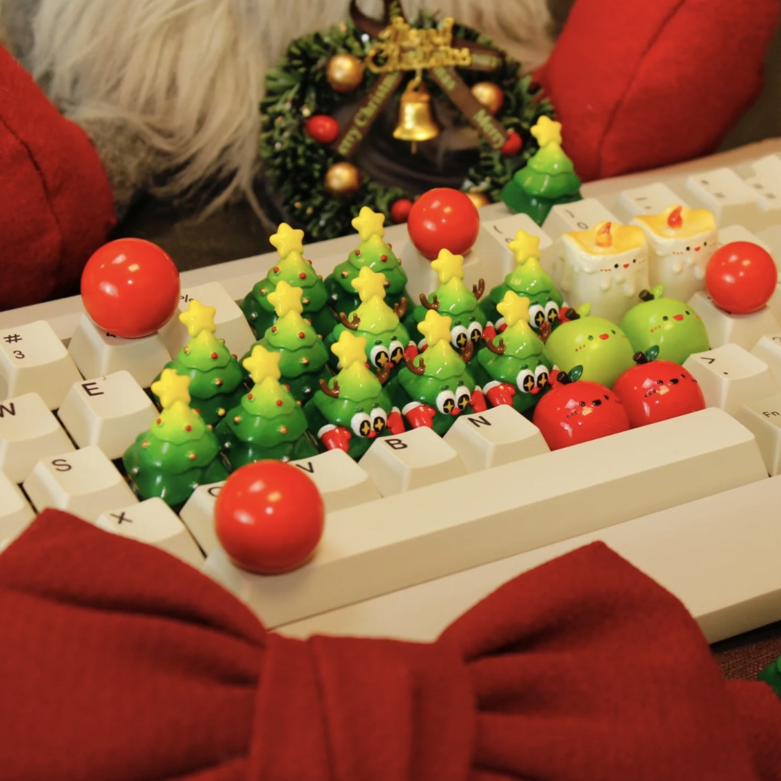 "Transform your mechanical wonderland with our Festive Xmas Tree Artisan Keycap. This unique and finely crafted keycap brings the holiday spirit to your fingertips. Adorned with a cheerful Christmas tree design, each keystroke becomes a festive celebration. Elevate your typing experience with the enchanting blend of style and holiday cheer. Upgrade your keyboard with this artisan keycap and let the festive magic of the season dance across your keys. Embrace the holiday spirit, one keystroke at a time!"