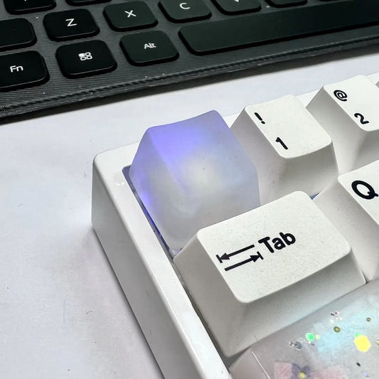 Frosted Ice Cube Keycaps Translucent Frost Crystal Coolness Artisan Keycaps ❄️ Unleash the Arctic Coolness: Introducing our Frosted Ice Cube Keycaps, a masterpiece that brings the frosty allure of translucent crystals to your keyboard.