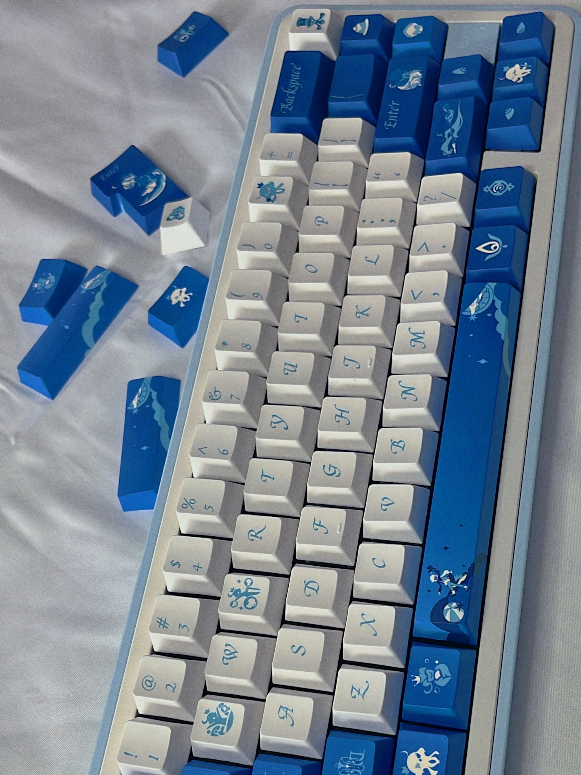 Furina Keycaps PBT Custom Keycaps Genshin Impact keycaps Set
