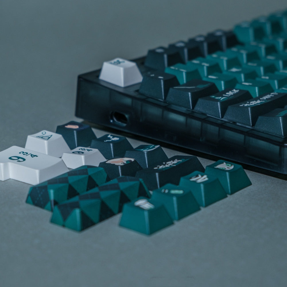 Harry Potter keyboard Slytherin Keycap with Flesports MK870