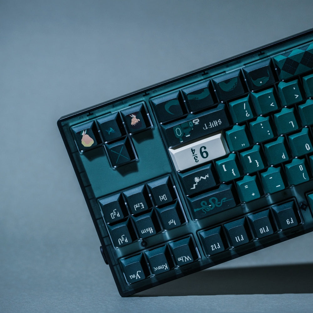 Harry Potter keyboard Slytherin Keycap with Flesports MK870