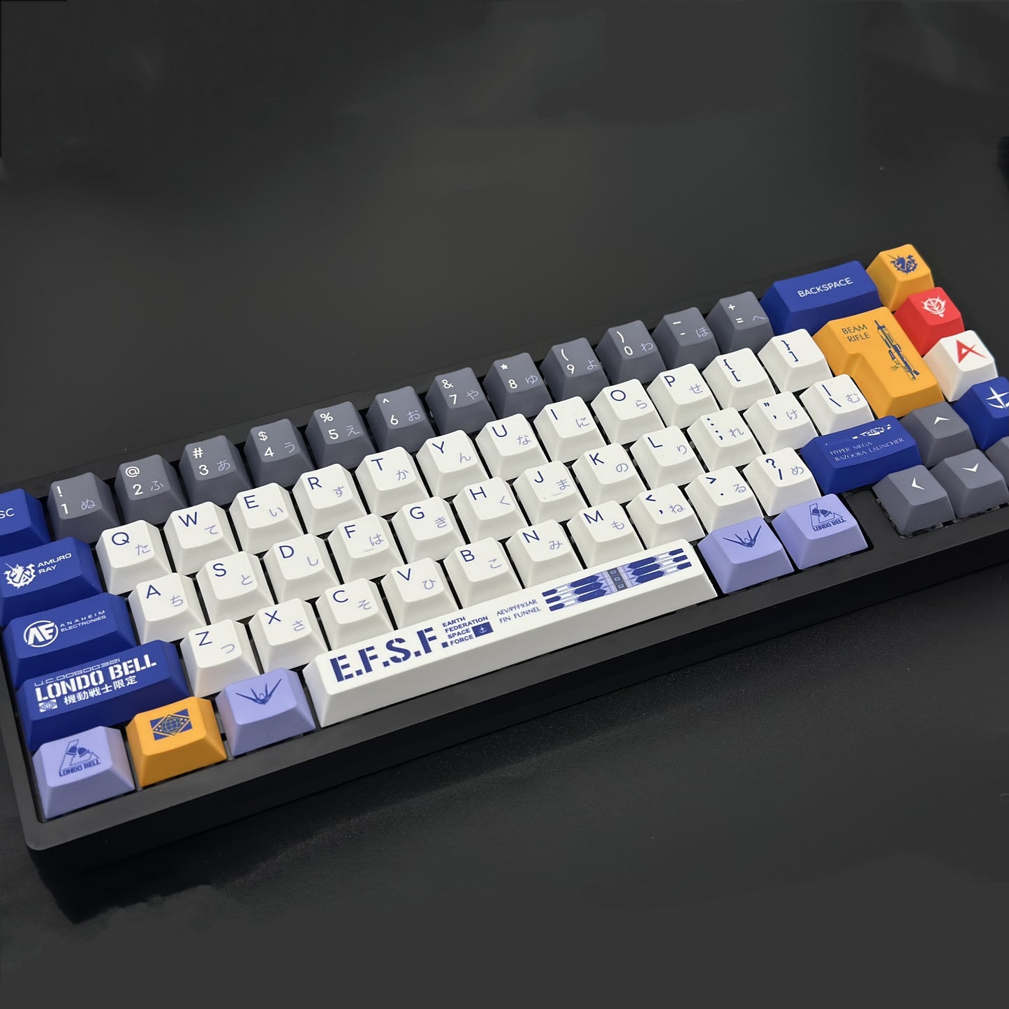Hi-ν Gundam Keycaps PBT Custom Keycaps Set 136 keys