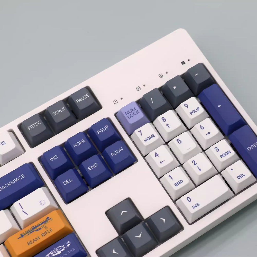Hi-ν Gundam Keycaps PBT Custom Keycaps Set 136 keys Hi-ν Gundam artisan keycaps, meticulously crafted to bring the essence of this legendary mobile suit to your keyboard.
