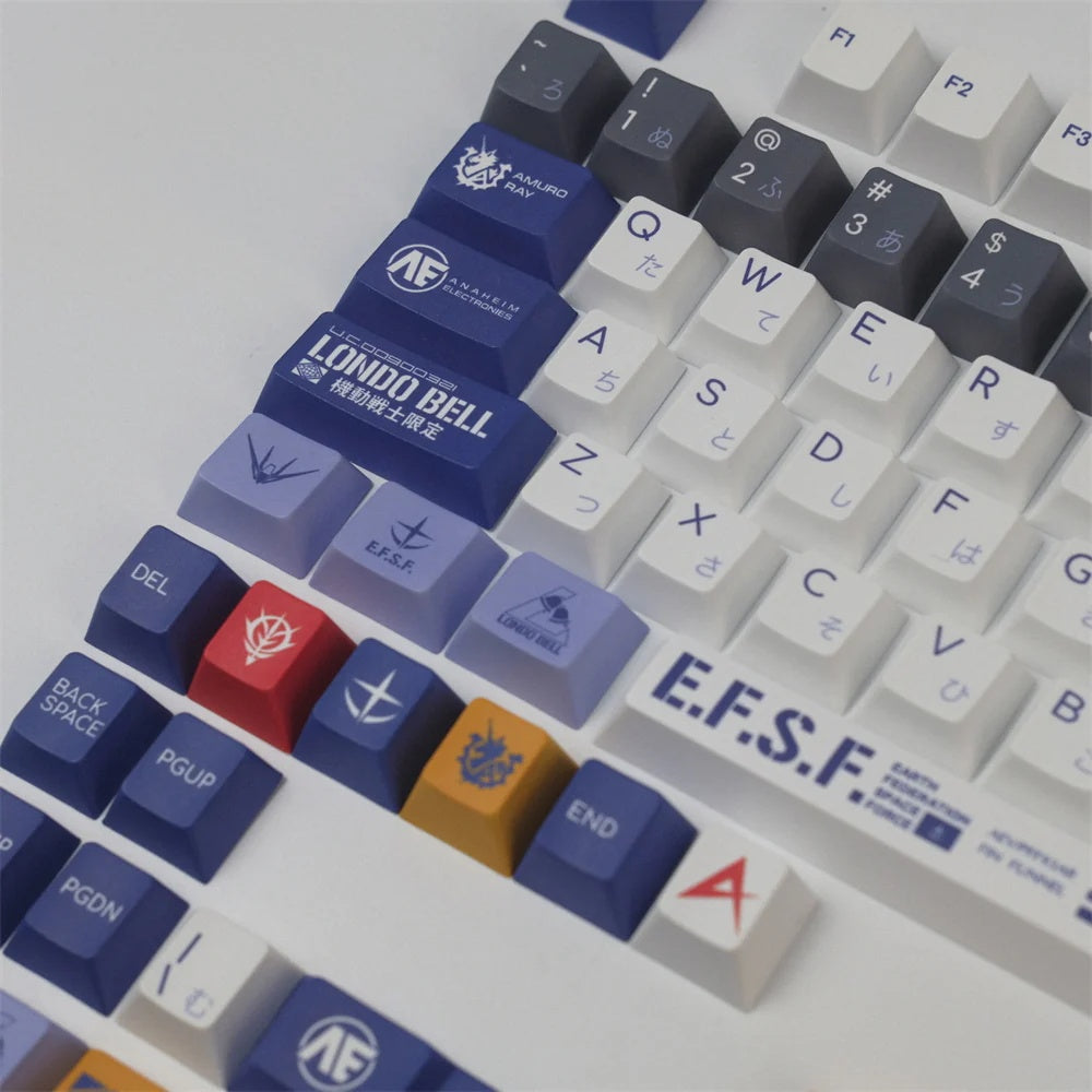 Elevate your typing experience with the Hi-ν Gundam Keycaps Set, a 136-key collection that adds a touch of sci-fi flair to any mechanical keyboard. Hi-ν Gundam Keycaps PBT Custom Keycaps Set 136 keys