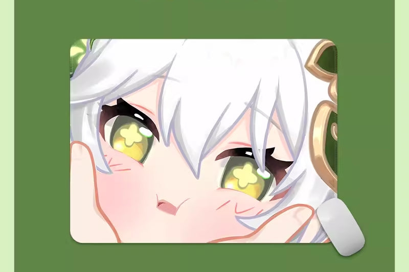 Dive into the enchanting world of Genshin Impact with our character-packed mouse pad collection. Featuring the adorable expressions of Hu Tao, Yaemiko, the formidable Raiden Shogun, the steadfast Zhongli, Nahida, and the elegant Ganyu, these 30x25cm mouse pads are a window into the personality and charm of your favorite in-game companions. Elevate your gaming or work setup with these expressive masterpieces, and let the vibrant graphics inspire your adventures.