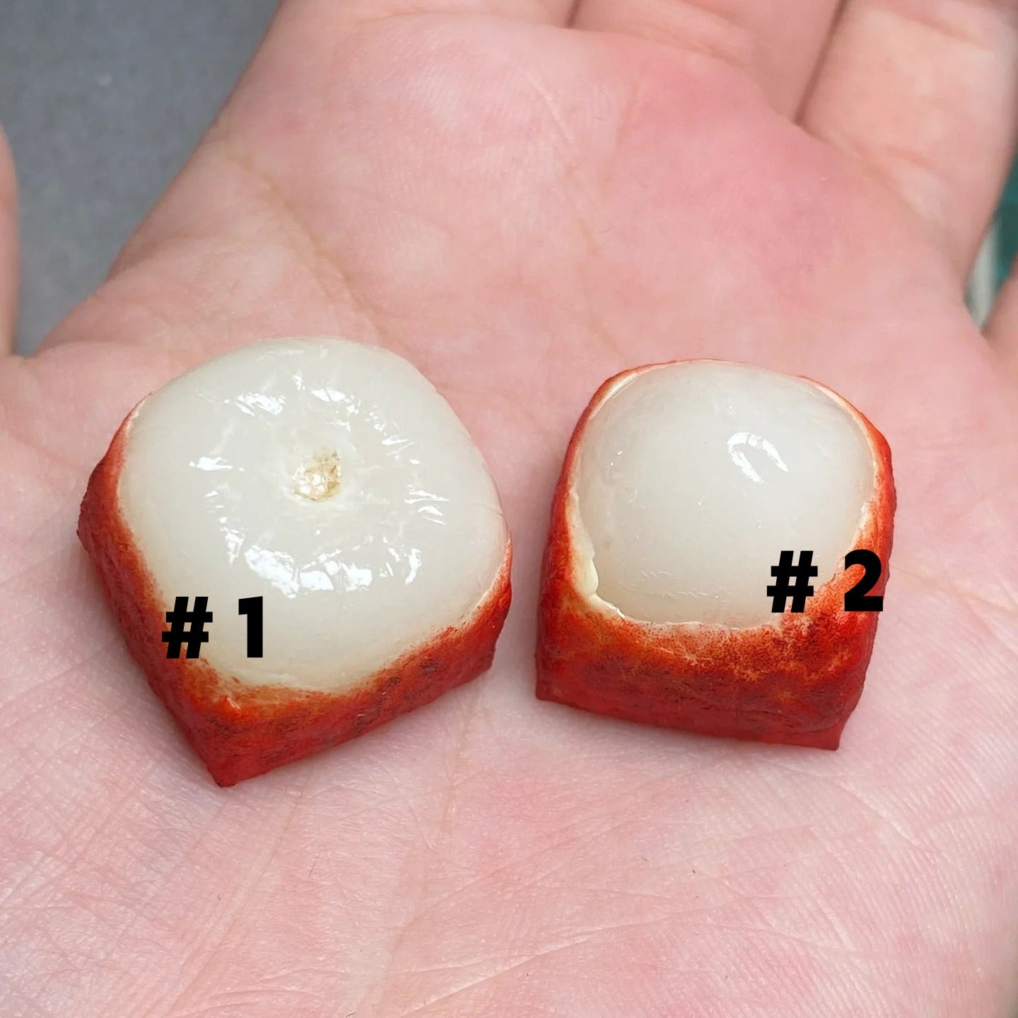 Lychee Craftsman Artisan Keycaps | True-to-Life Flesh and Peel Design for Mechanical Keyboards