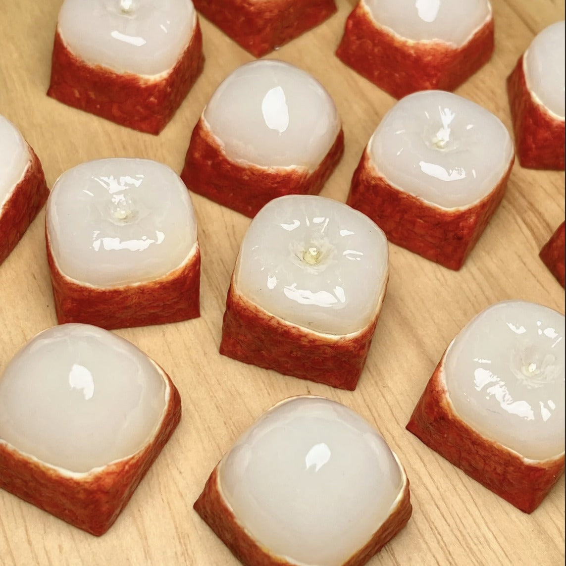Lychee Craftsman Keycaps | Artisan Custom Keycaps with Realistic Flesh and Peel Details