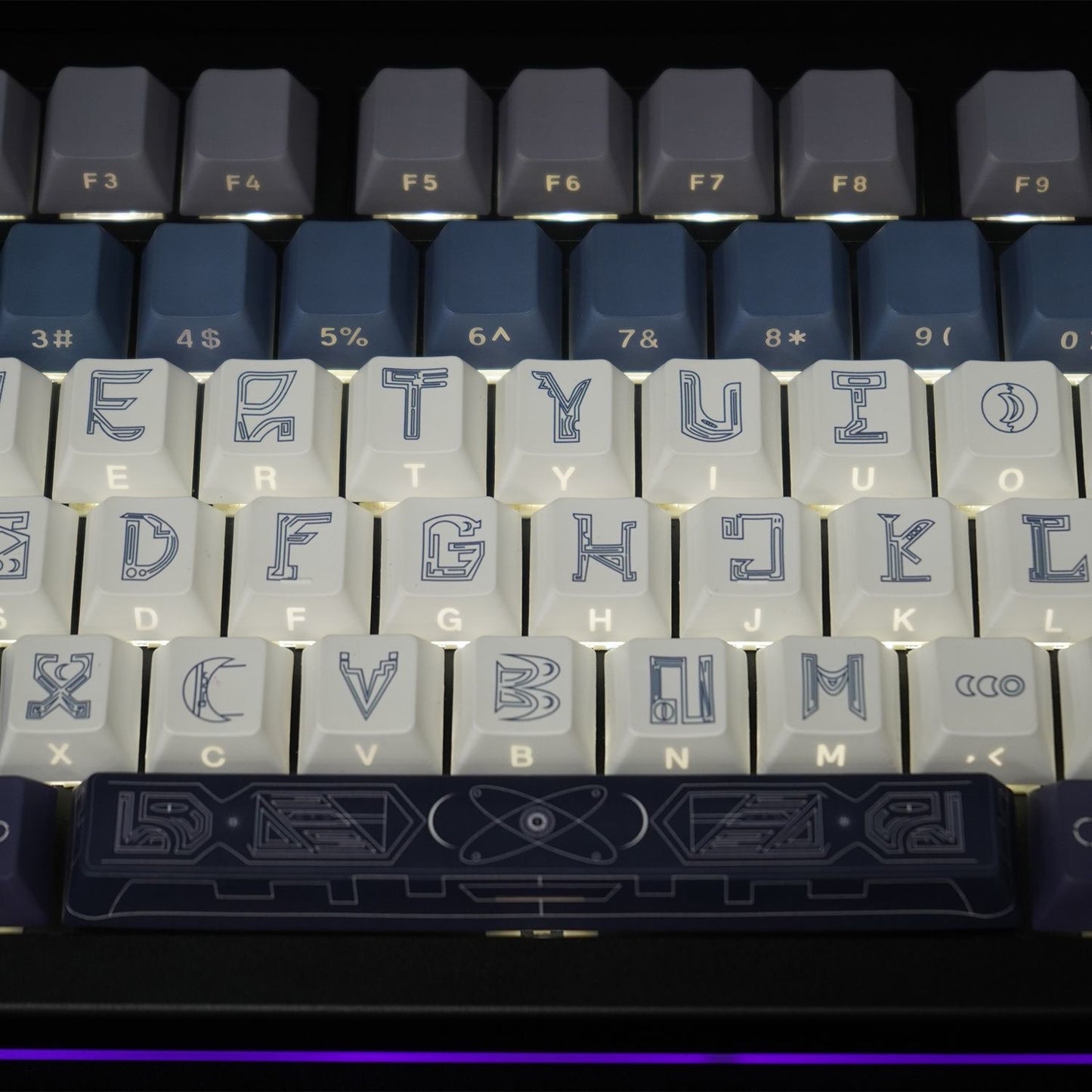Moonlit Cat Cult Keycap Set Mythical Series by aiheystudio