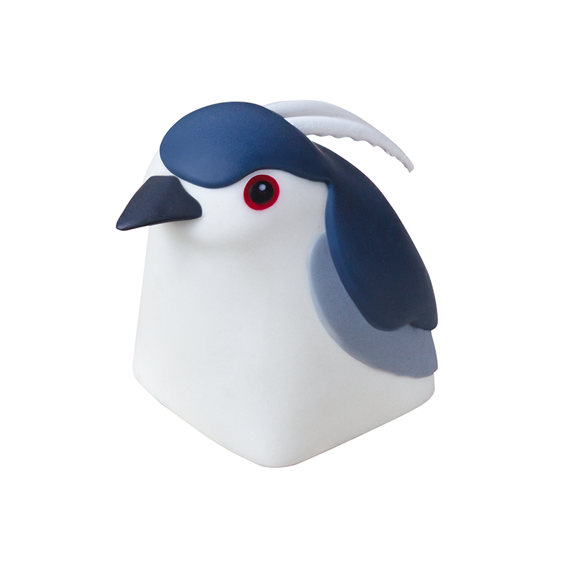 Night Heron Bird Artisan Keycap Cute Resin Keycap