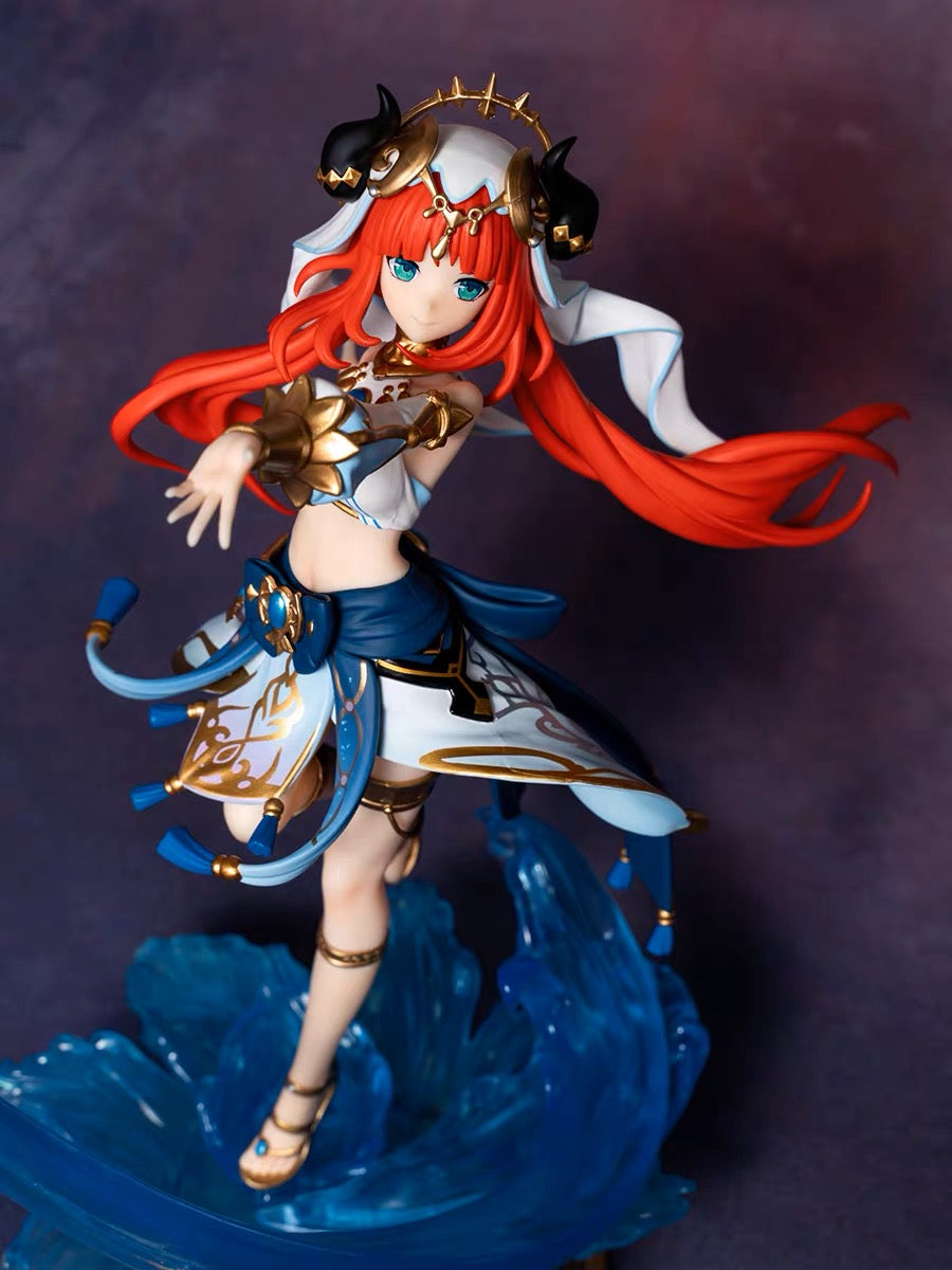 Nilou Figure Genshin Impact Nilou Figurines Nilou SculptureEvery Nilou figure undergoes expert craftsmanship to provide you with the ultimate representation of this beloved character. It is a meticulous 1:1 replica, featuring both machine precision and hand-painted details. The hand-painting process adds a personal touch to each figure, resulting in slight defects and variations, making each piece one-of-a-kind.