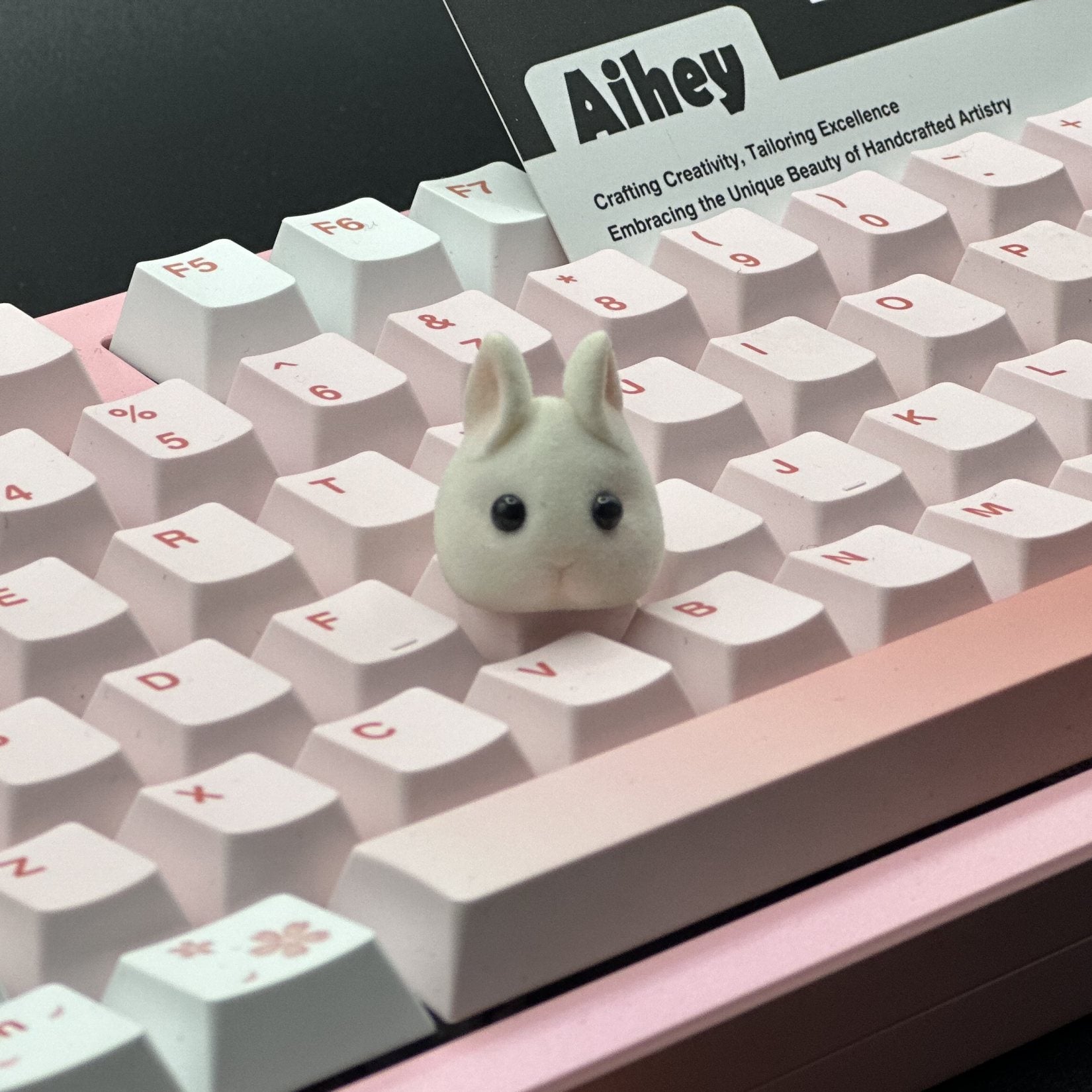 Rabbit Artisan keycap Custom Bunny personalized cute keycaps for Halloween