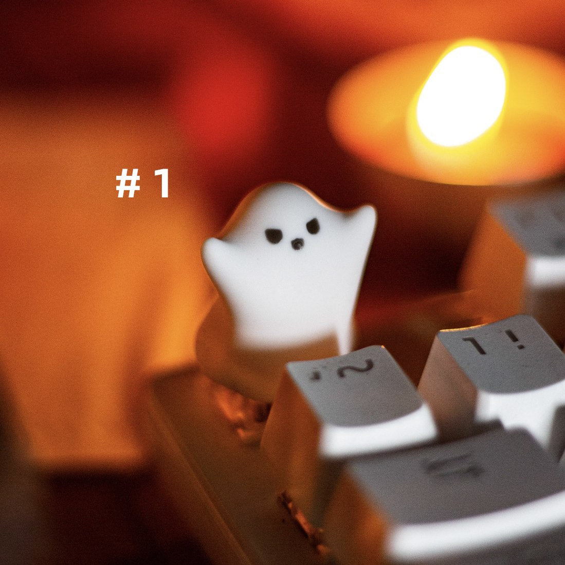 Playful Ghosts Artisan Keycap - Embrace the Quirky Spirits