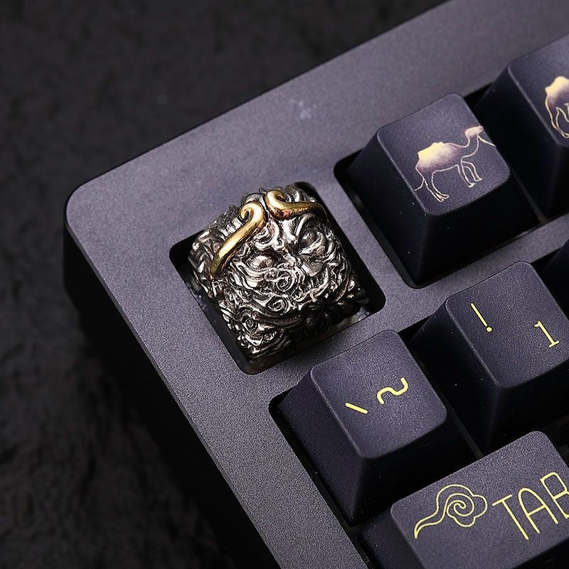 Pure Copper Sun Wukong Keycap for Mechanical Gaming Keyboards