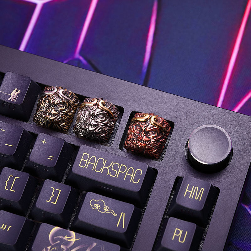 Pure Copper Sun Wukong Keycap for Mechanical Gaming Keyboards