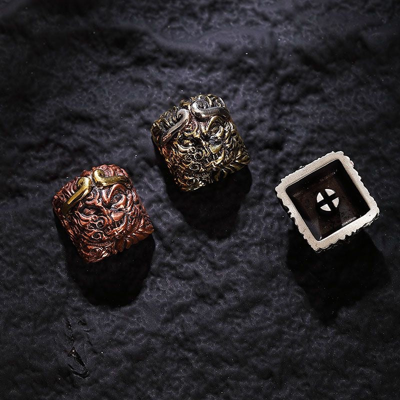 Pure Copper Sun Wukong Keycap for Mechanical Gaming Keyboards