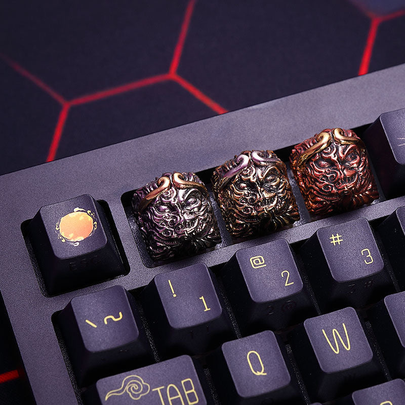 Pure_Copper_Sun_Wukong_Keycap_for_Mechanical_Gaming_Keyboards_6