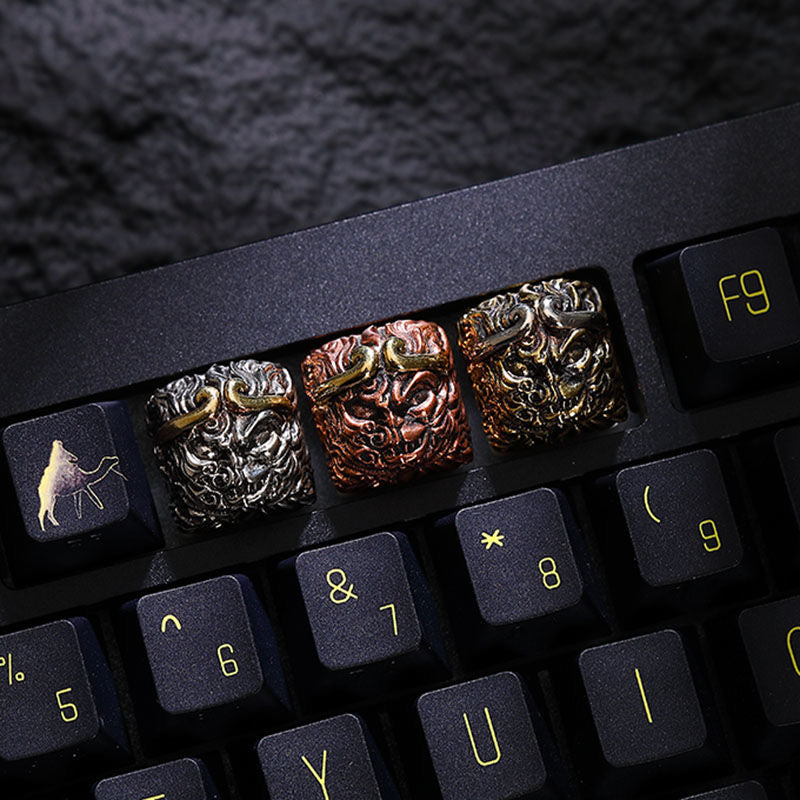 Pure Copper Sun Wukong Keycap for Mechanical Gaming Keyboards
