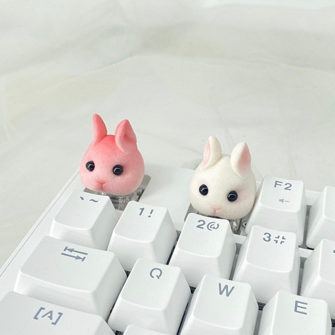 Halloween Rabbit Keycap - Custom Artisan Bunny Keycap with Cute Design for Gaming Keyboards
