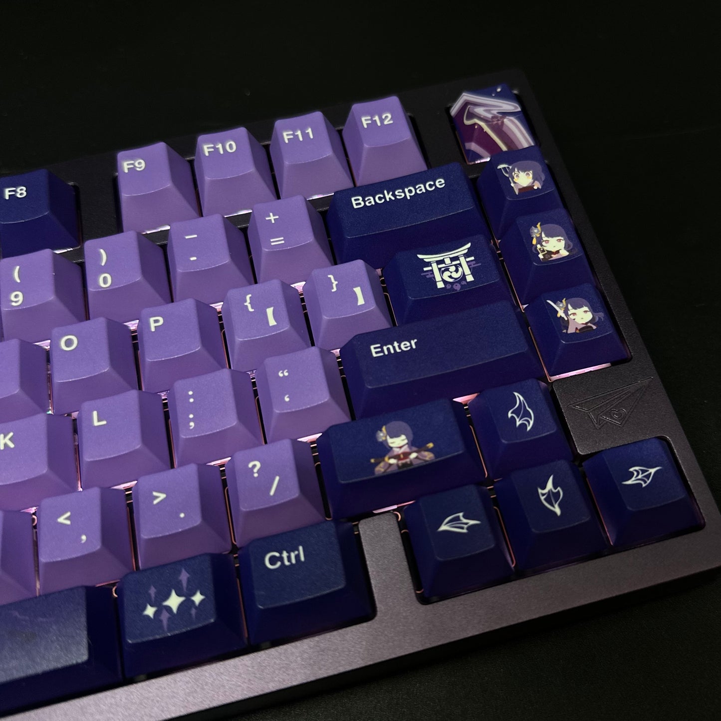 Raiden Shogun Keyboard Purple Weikav D75 75% Aluminum Keyboard