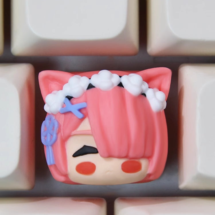 Rem Ram Emilia Satella Artisan Keycap - Re: Life in a Different World from Zero