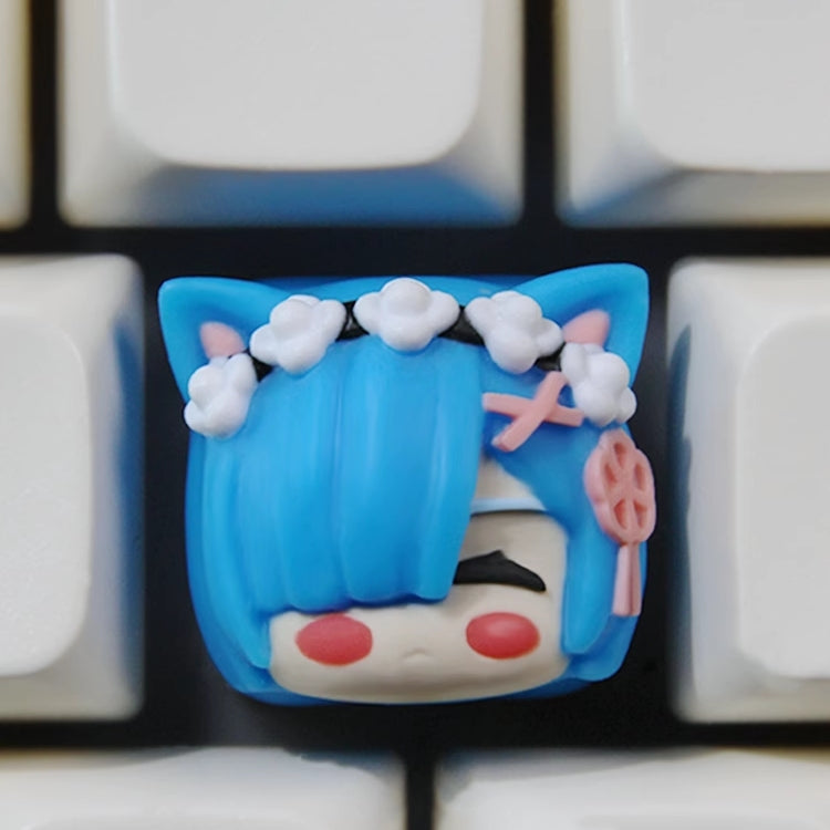 Rem Ram Emilia Satella Artisan Keycap - Re: Life in a Different World from Zero