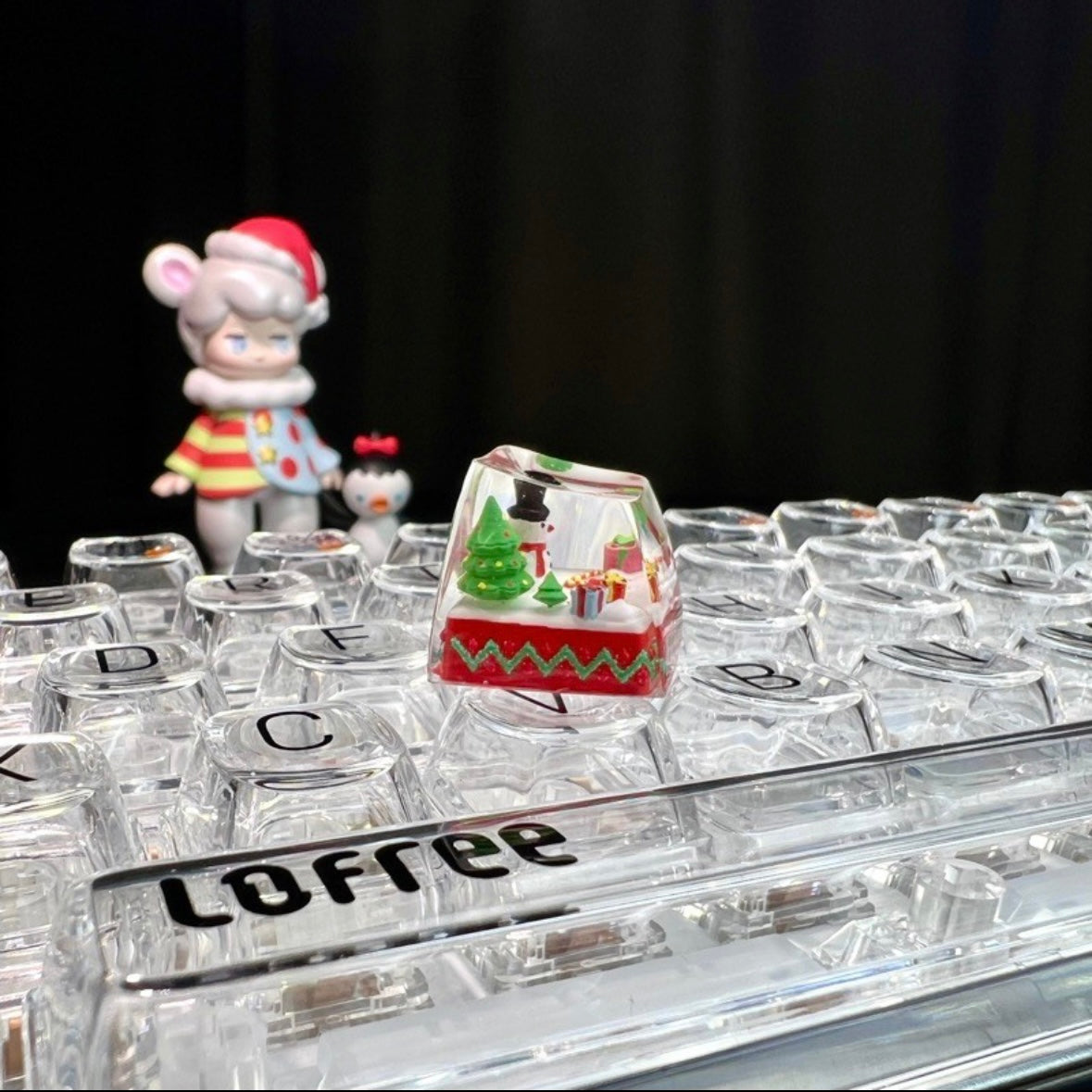 Resin Christmas Snowman Artisan Keycaps Christmas Gift