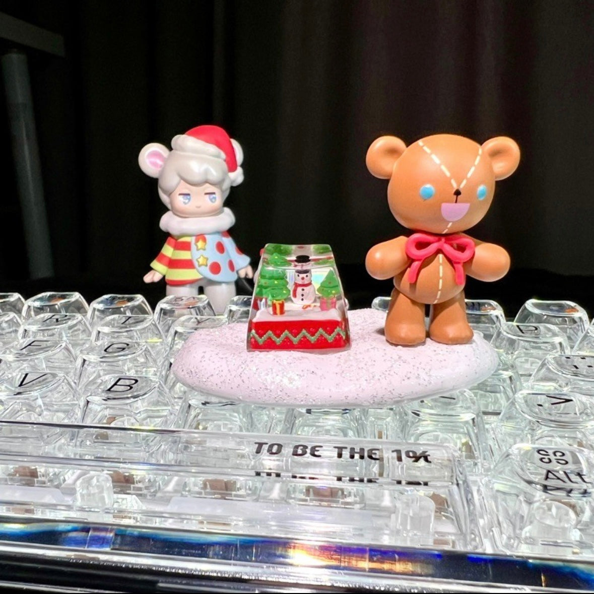 Resin Christmas Snowman Artisan Keycaps Christmas Gift