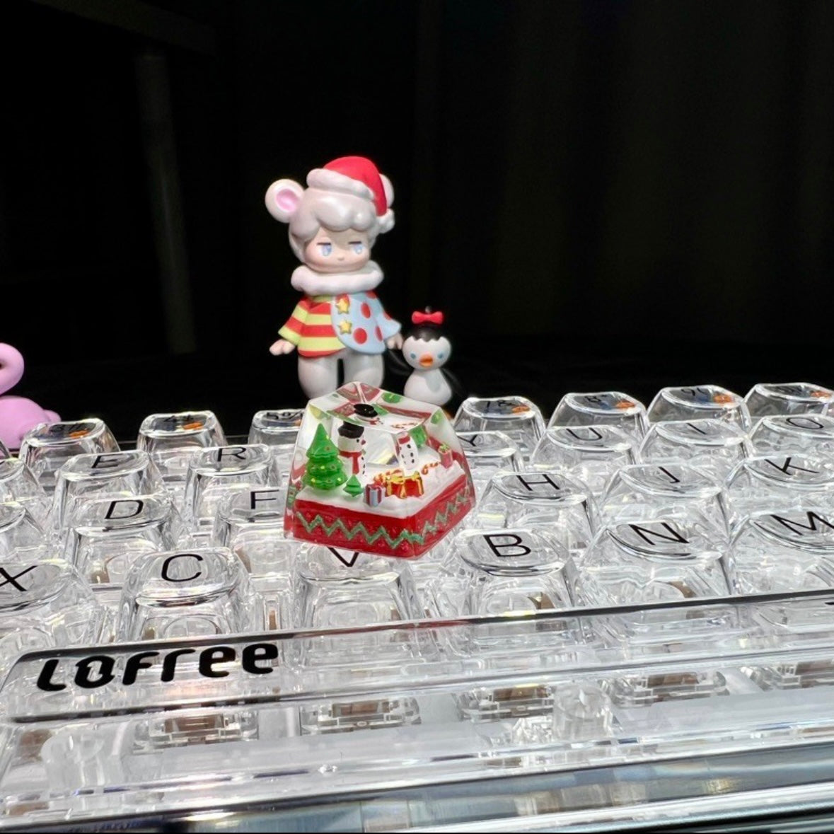 Resin Christmas Snowman Artisan Keycaps Christmas Gift