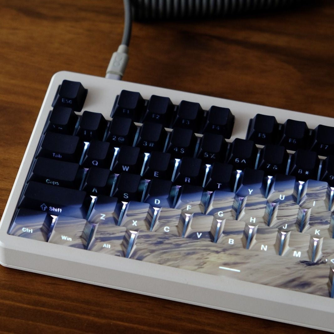 Side-Printed Backlit Keycap Set Galaxy to Earth Gradient