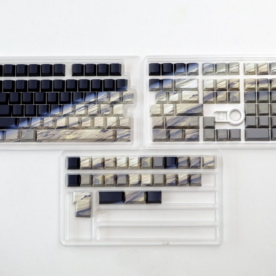 Side-Printed Backlit Keycap Set Galaxy to Earth Gradient