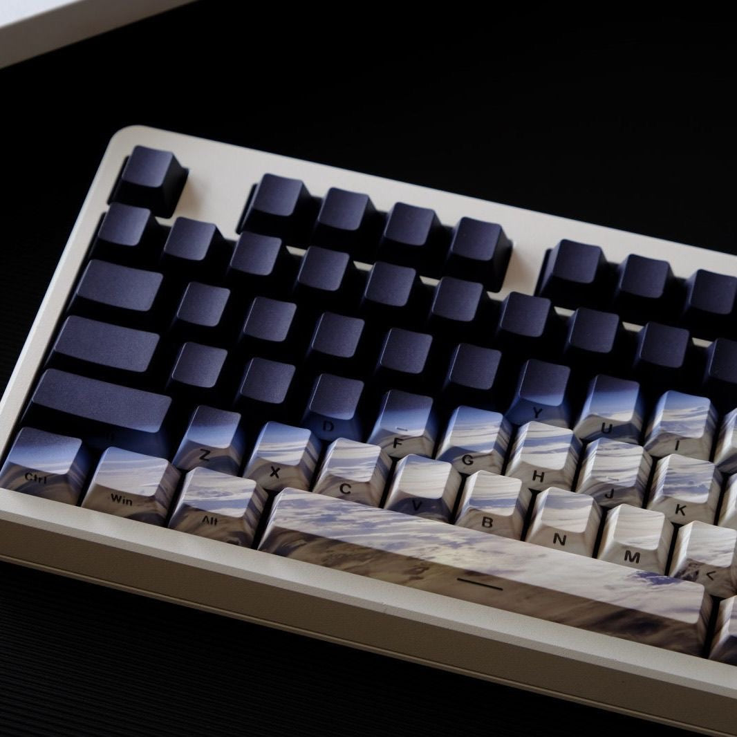Side-Printed Backlit Keycap Set Galaxy to Earth Gradient