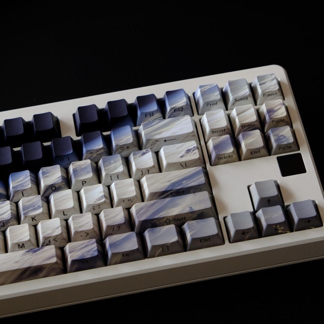 Side-Printed Backlit Keycap Set Galaxy to Earth Gradient